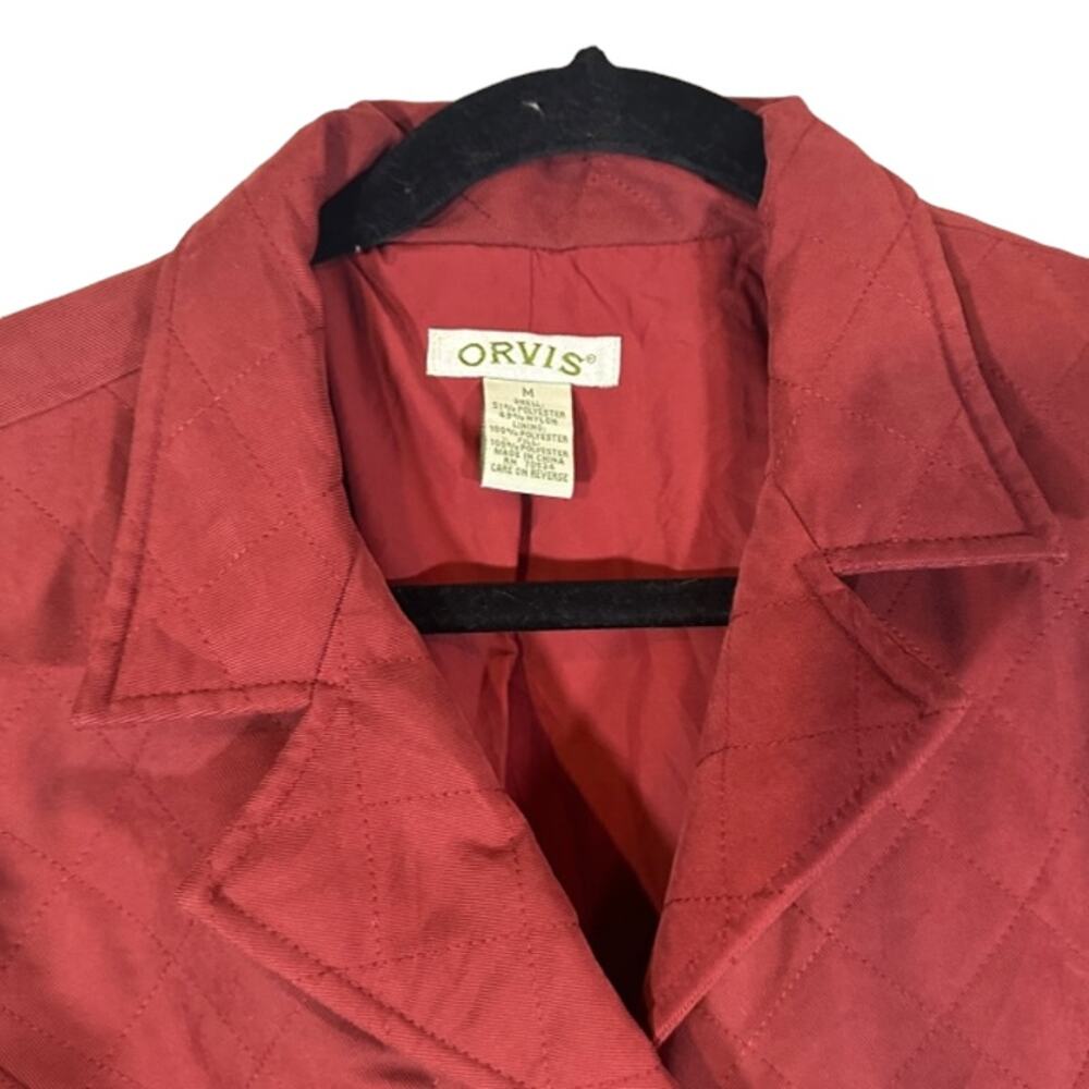 Orvis Maroon Collared Button Front Lightweight Fa… - image 3